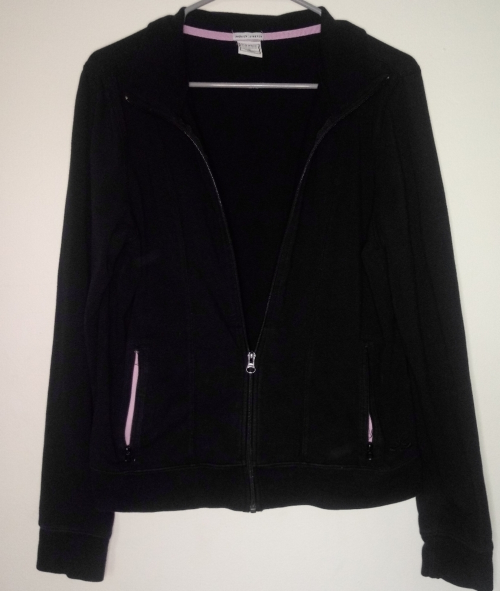 Old Navy black perfect fit stretch zip up jacket